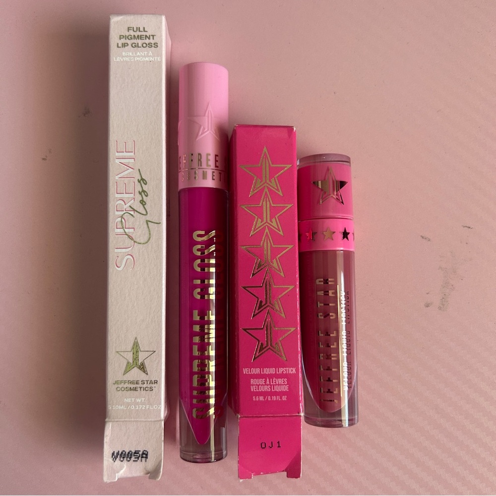 Jeffree Star Lipstick Lipgloss Bundle. Pink Vault. Calabasas.